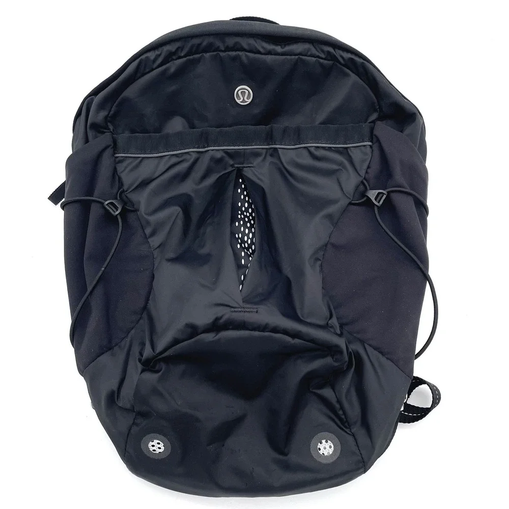 Lululemon Fast Free Backpack Retired Black Reflective Hiking Gym Bag Unisex